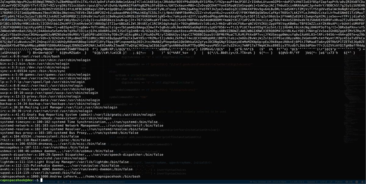 capnspacehook's tweet photo. I've been playing with some #bashfuscation recently... am currently writing a #bash #obfuscation framework. It isn’t quite ready for release yet, but here’s a sneak peak of the some of the spicy 🌶️ obfuscated payloads you’ll be able to generate: https://t.co/HwyS12PxXO https://t.co/DBzrxaiHwr