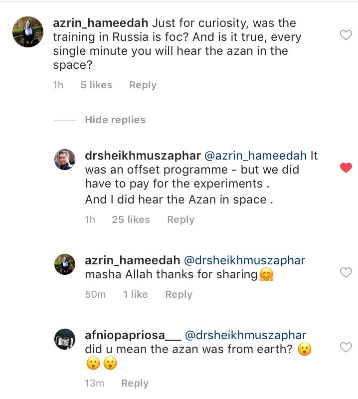 Nzrdn On Twitter So It S True Dr Sm Experienced The Miracle In Space He Heard The Azan In The Space Station