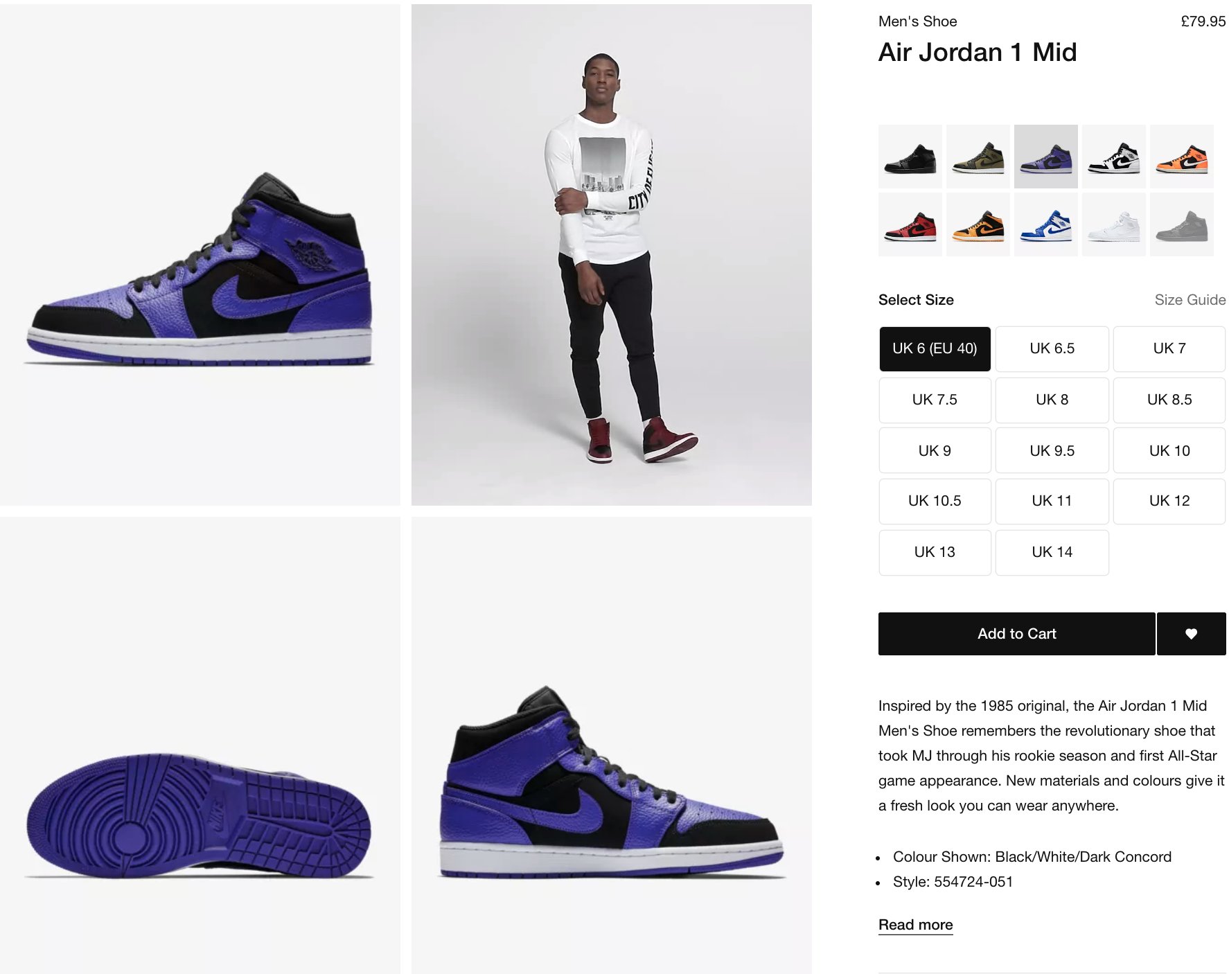 air jordan 1 mid black dark concord release date