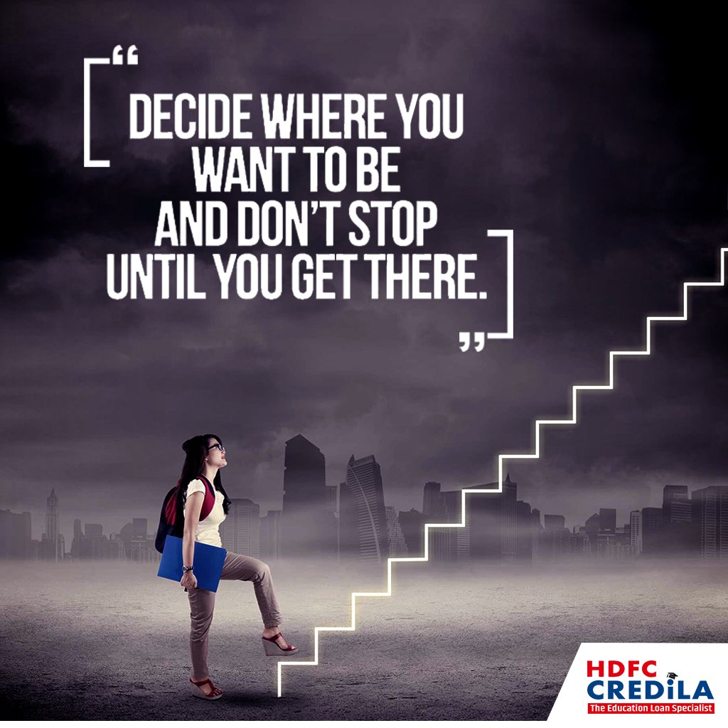 CredilaFinserv's tweet photo. Never stop working for your dreams!
#HDFCCredila #EducationLoan #StudentLoan #FridayFeeling #FridayMotivation #Friday #morningvibes #DreamBig #studygoal https://t.co/wNtPiC3pax