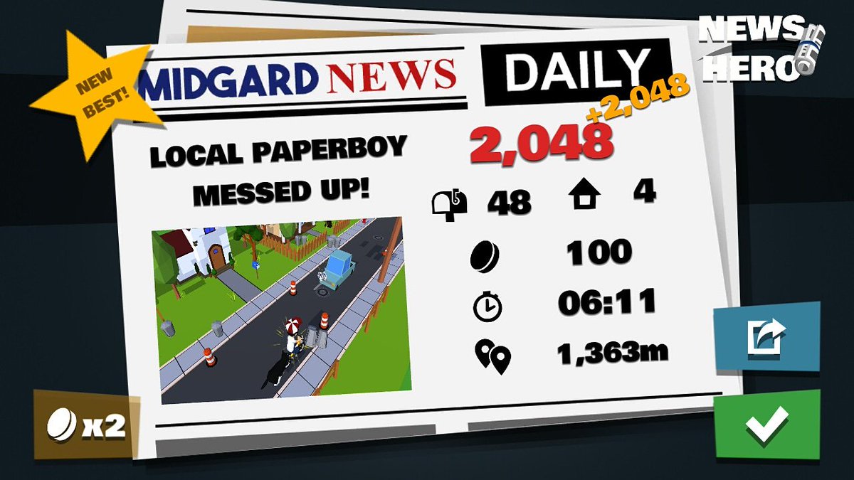 kimm_ochi's tweet photo. Heard of the news today? 📰

Play News Hero - The Legendaty Paperboy Now!

Get it on Google Play Store:
https://t.co/L0JXM0jOqa

#newshero #indiegame #indiegamedev #lowpoly #singleplayer #androidgames #endlessrunner #casualgame #paperboy #newspaper https://t.co/ueKCmwVK5z