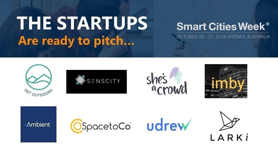JohannaPitman's tweet photo. Check out all the smart cities startups that pitched at #SCWAus - tackling #Development #Approvals #Wellbeing #SharingEconomy #Noise #AirQuality #EnvironmentalMonitoring #Safety @adambeckurban @SCC_Innovators @BlueChilliGroup @smartcitiesanz https://t.co/lWzGpVaLKk