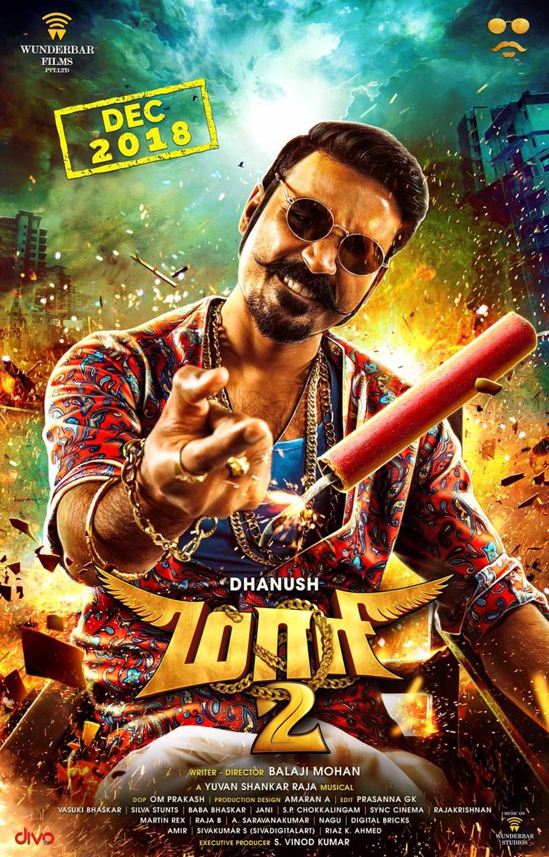 dhanush maari 2 first look - the naughtiest don is back