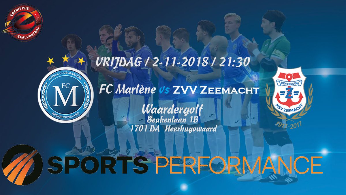 🔵 Matchday!!! 🔵 Avondje Marlene

⚔️ <a href="/FCMarlene/">FC Marlène</a> - <a href="/MSVZeemacht/">MSV Zeemacht</a> 
🏡 HHW, Sporthal Waardergolf.
🕥 Aftrap 21:30 uur.
📲 Live updates via <a href="/FCMarlene/">FC Marlène</a> 
🖌 Voorbeschouwing fcmarlene.nl
🎟 Seizoenskaart aan de kassa.
🏃🏼‍♂️ Jeugdspeler vd Week
       Mounir Echtaibi....