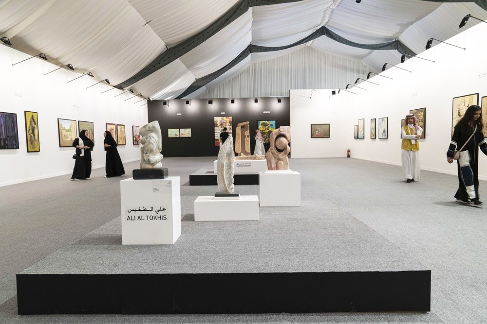 arabnews's tweet photo. #MiskArt festival's #Exhibit23 features work from 43 artists, including Ali Al-Tokhis and the late Hamad Al-Mawash https://t.co/1gOuA6gvBK @miskartinst https://t.co/1KsDLyQEpy