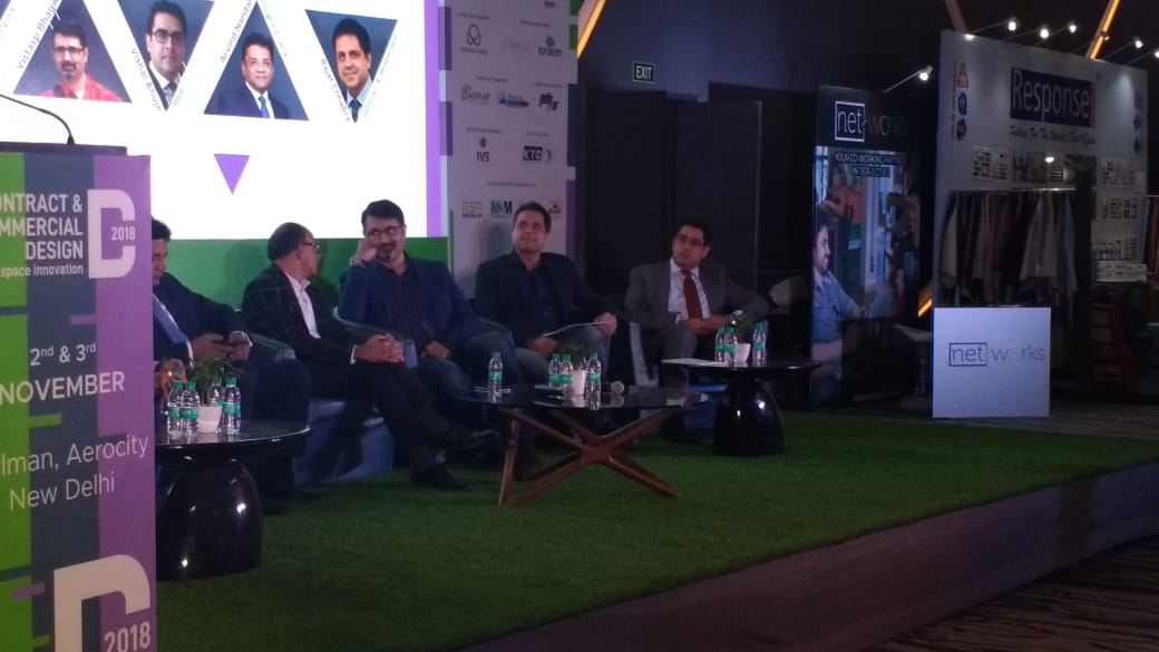 CBRE_India's tweet photo. Offices will change in the future. The 9 to 5 will definitely change in the future. #Co-working trend has also started to pick up @vishalahuja23 #CCD2018 #workspaceinnovation @ConComDesign #CBRELive https://t.co/WVTY4o7R1b