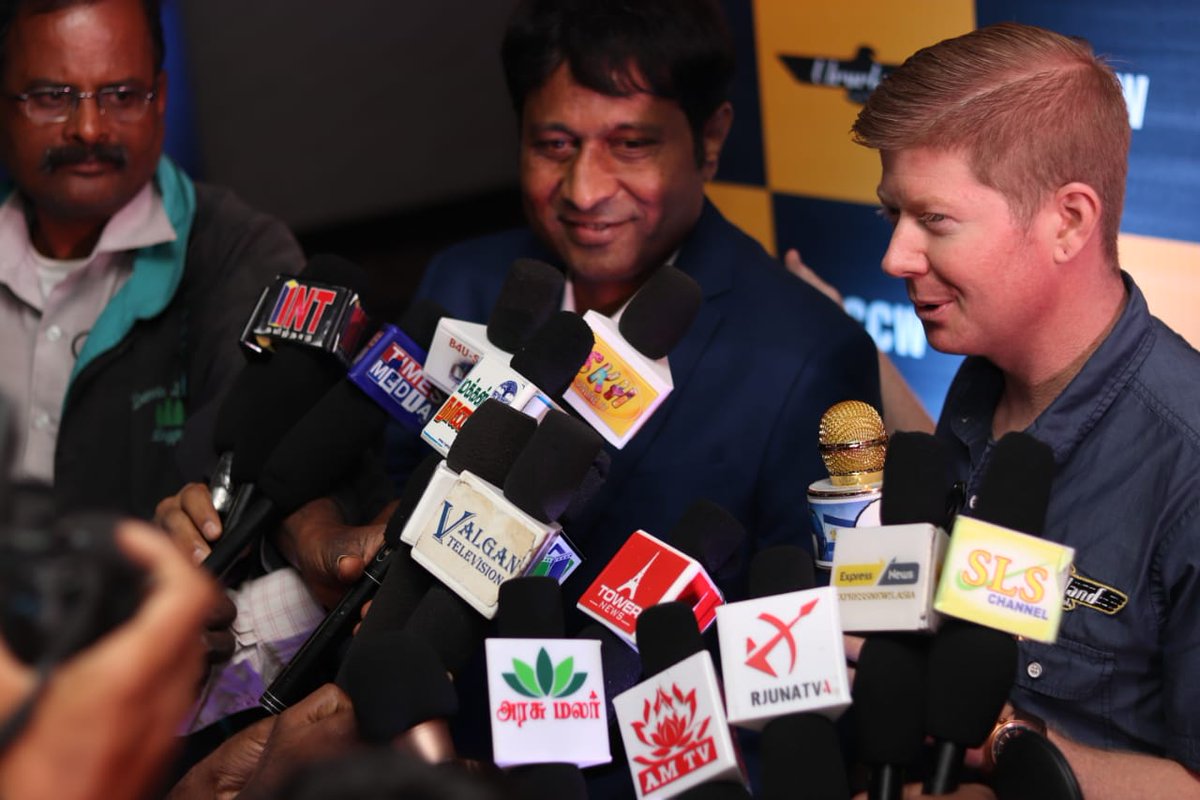 CCWINDIA's tweet photo. Media interaction with the top guns of #ClevelandCycleWerksIndia at our newest showroom launch in #Chennai.
#ScottColosimo, Founder
#SangramPatil, Chairman &amp; MD
#PranavDesai, CEO

#ClevelandCycleWerks #CCWIndia #PureAmericanBiking #WeAreCleveland #LongLiveTheMotorcycle https://t.co/1hjZC0Ke2j