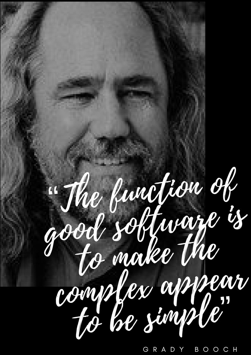 codingatschools's tweet image. Quote by Grady Booch, an American software engineer, best known for developing the Unified Modeling Language (UML) with Ivar Jacobson and James Rumbaugh