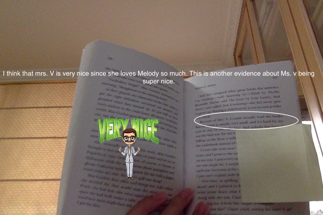 In the book out of my mind, there is another evidence about Ms. V being nice. @MsBull4 #booksnaps #KAStw
