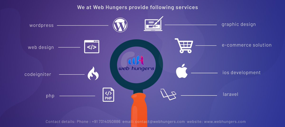 WebHungers's tweet image. We at Web Hungers Provide Following Services
#graphicdesign #wordpress_development #webdesign  #ecommerce_solution #iosdevelopment  #custom_website_development