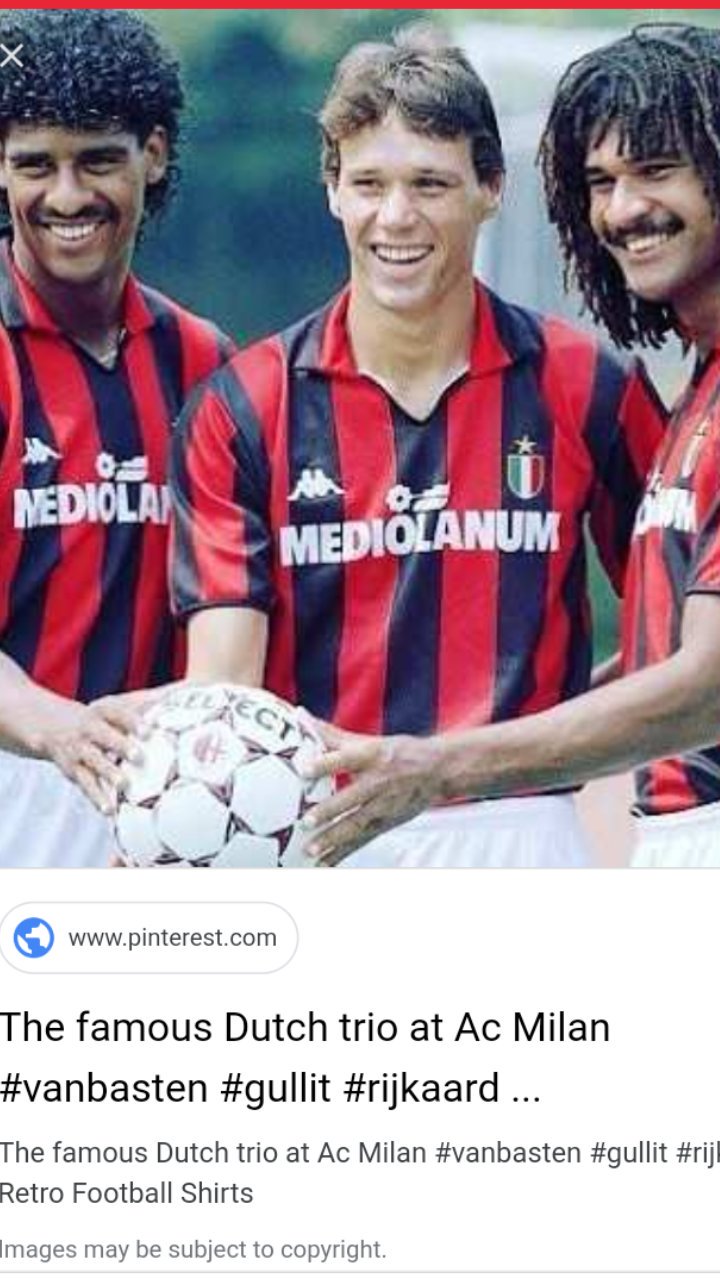 \"The Dutch trio\" images are in color,the memories are vivid,but the era is far away.Happy birthday Marco van basten 