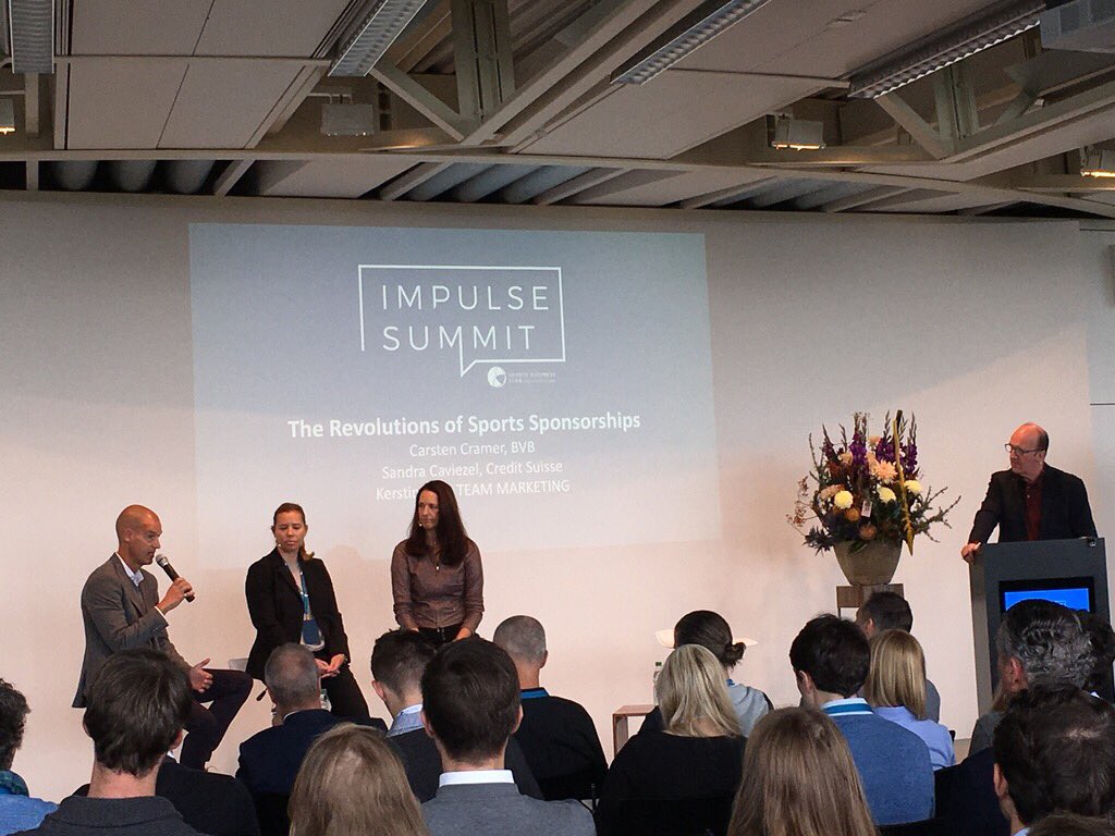 SBCatHSG's tweet photo. Carsten Cramer talks about the evolution not the revolution of sports sponsorships and why we shouldn‘t underestimate the impact of sponsorship. #bvb #Impulsesummit2018 #shapingtheshift https://t.co/9QKCo12FxP