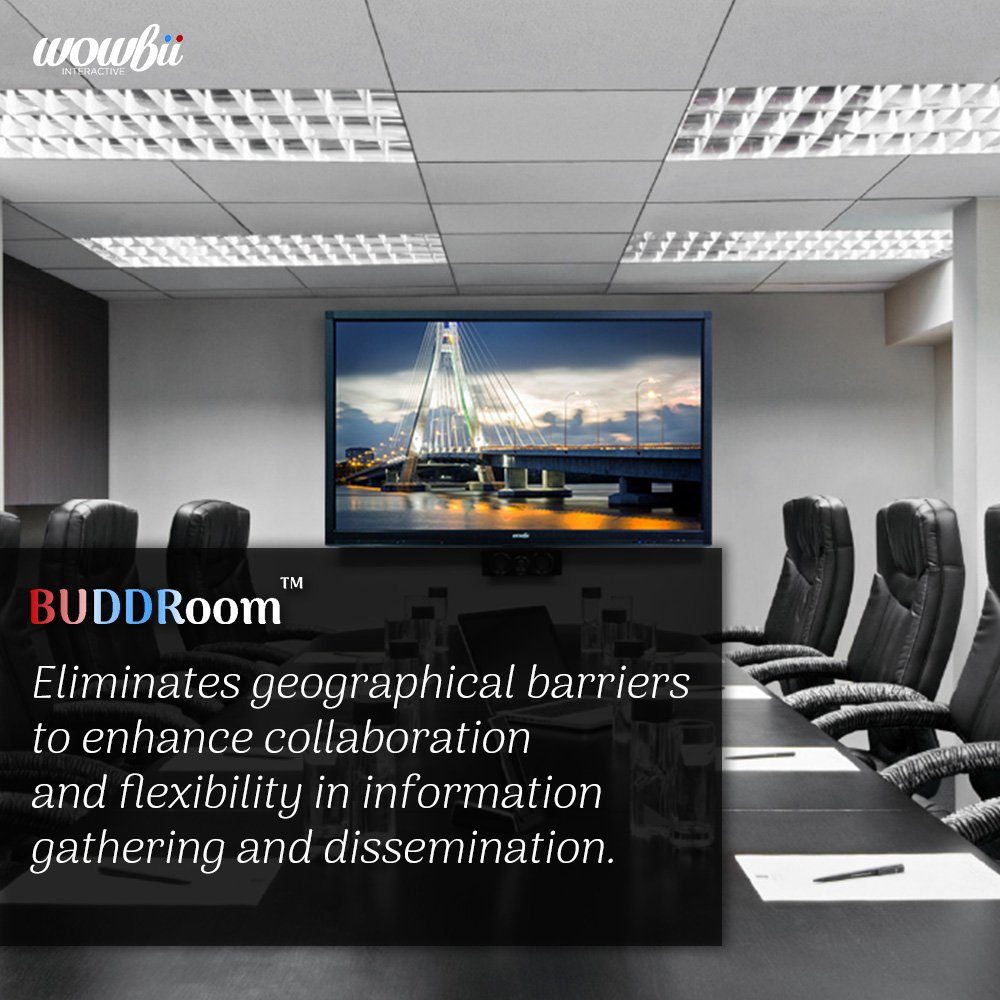 Distance should not be a barrier to collaborations and information dissemination. Do it the wowbii way
#wowbii #buddroom #interactivescreens
#boardroom  #businessmeeting #business #touchscreen #innovation