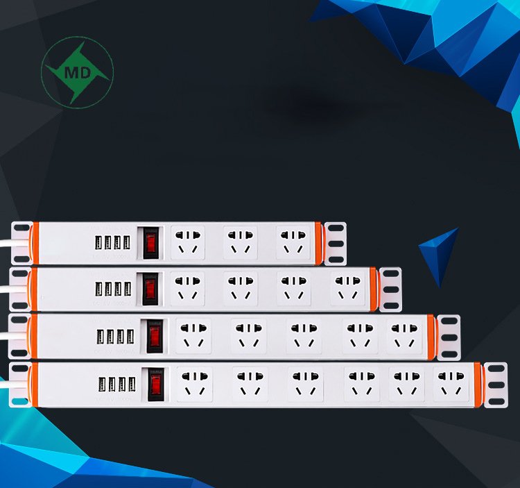 ModiSocket's tweet image. MD178 USB new national standard power strip
Seat size: L*B*H=483*45*45(mm)
Cable length: 1.8m/3m
Product weight: 300g
Rated input: 10A/AC250V
Rated output: 10A/AC250V /2500W
Output of USB module: single port 5V/ 2.1a
The using environment: - 10 ℃ ~ + 40 ℃