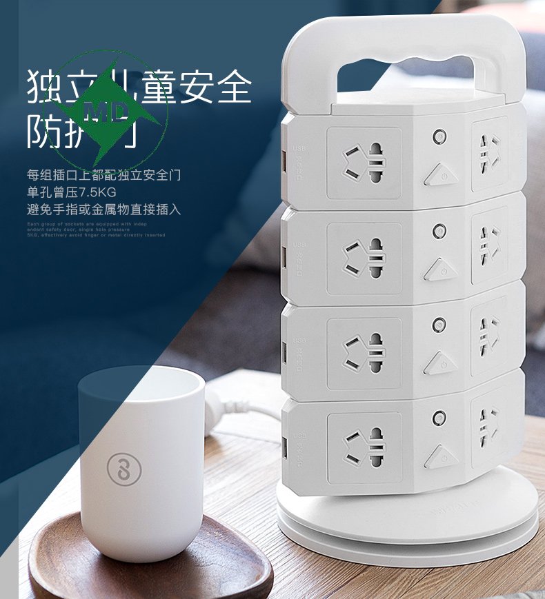 ModiSocket's tweet image. MD179 USB new national standard power strip
Seat size: L*B*H=** (mm)
Cable length: 1.8m/3m/5m
Product weight: 1.5kg
Rated input: 10A/ ac200-250v
Rated output: 10A/AC220V /2500W
Output of USB module: single port 5V/ 2.4a
The using environment: 0 ℃ to 85 ℃
Certification: CCC