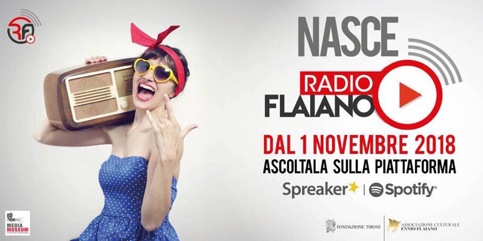 NASCE RADIO FLAIANO.
Da domani 1 novembre, dalle ore 12.00, ascoltala cercandola sulle piattaforme Spreaker, Spotify e sulla pagina facebook Radio Flaiano.
Curata da Aniello Di Maio e Marco Del Casale, ragazzi che collaborano con la Fondazione Tiboni e il Mediamuseum.