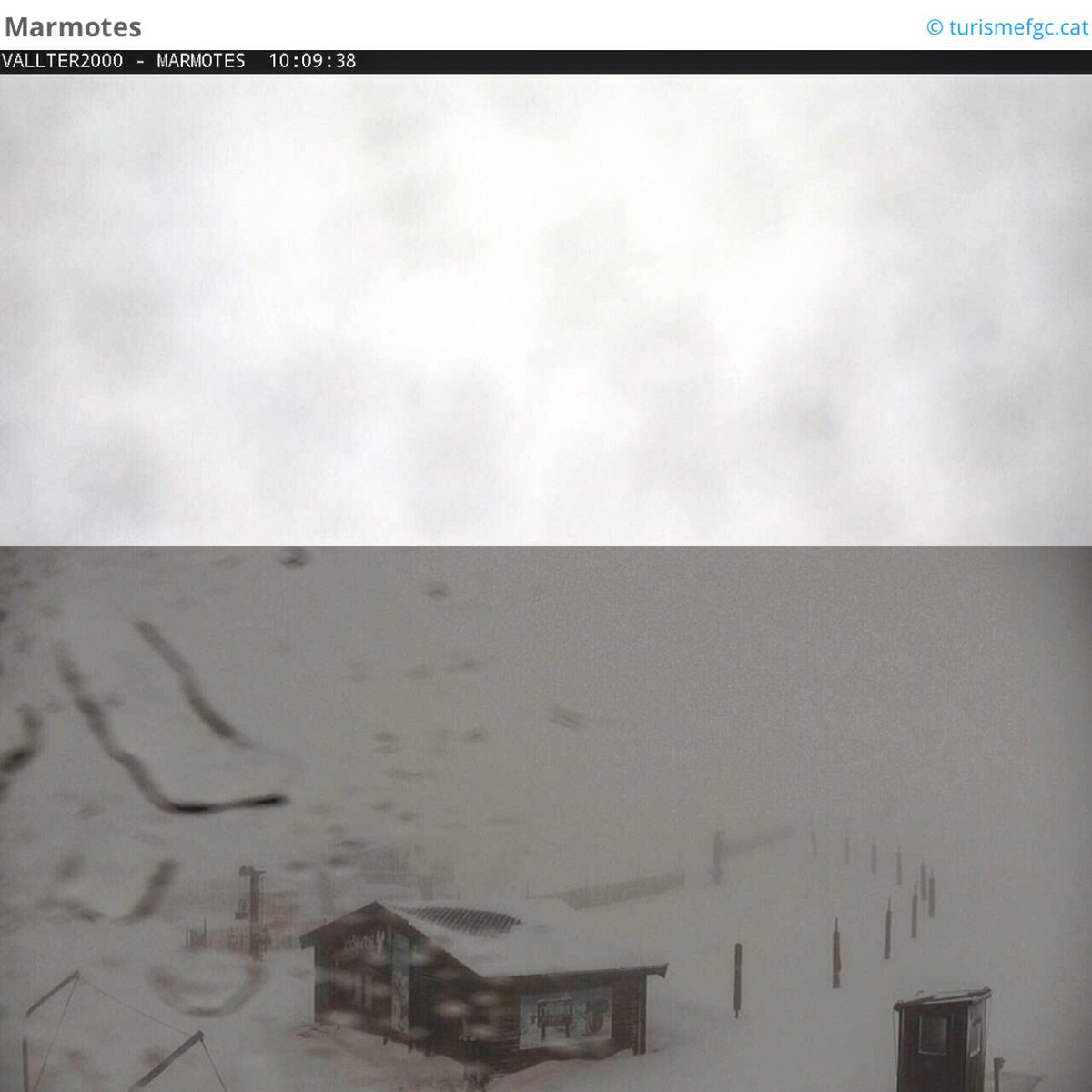 escolavallter's tweet photo. La nula visibilitat a la webcam de Marmotes i el que es deixa intuïr de la webcam de peu de pista, fa somiar amb el millor.
#skiinstructorlife #vallter2000 #snow #paqueton #nevada #valldecamprodon #valldelter #altavalldelter #powter2000 #somVallter #escolastyle #castanyada https://t.co/DaSOxcaSrZ