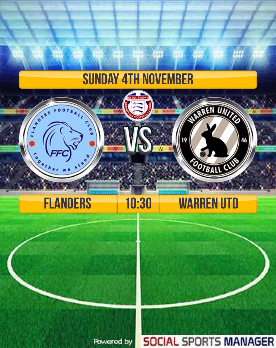 FlandersSnrFC's tweet photo. Our next fixture is home against @WarrenUnitedFC https://t.co/BNpAZjXtgp