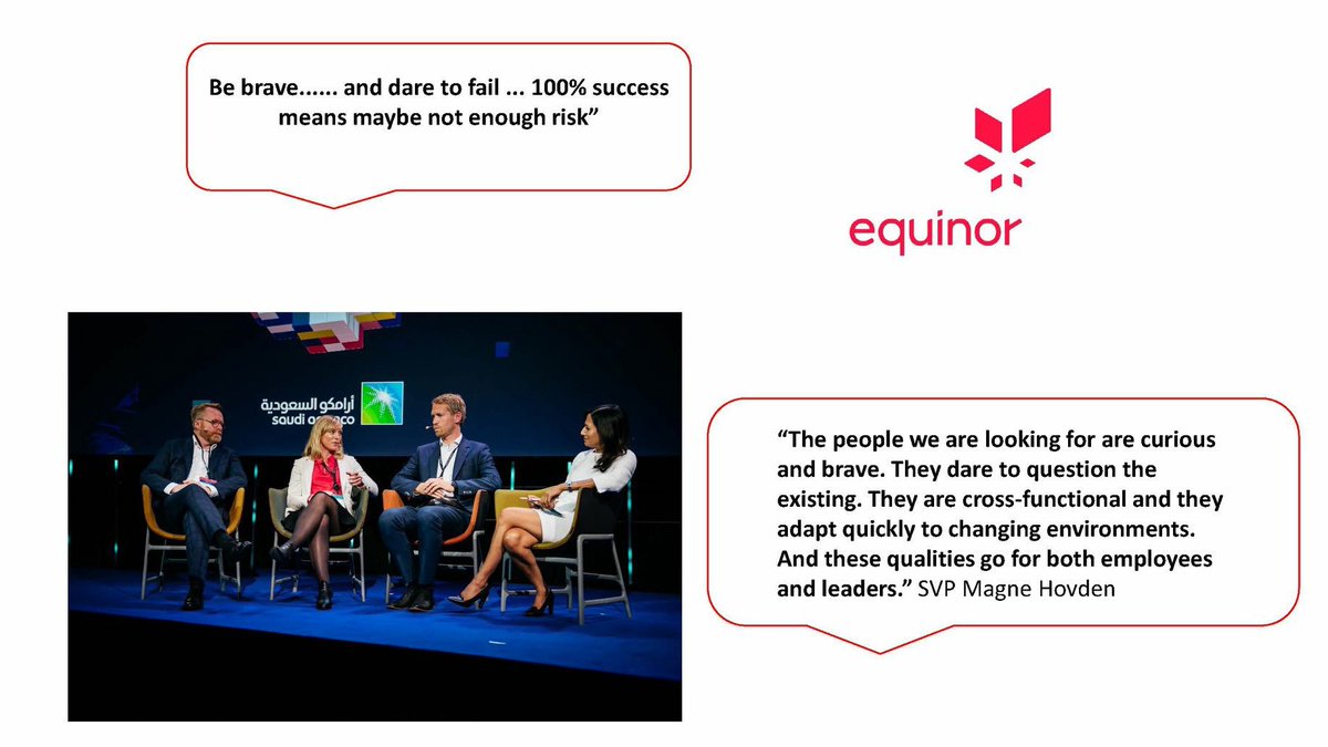 NashaterS's tweet photo. Rare to get personal insights from #CEOs -not just corporate rhetoric. I got to ask top leaders at #ONS2018 what they have faced in their own #leadership of #disruptive #transformations. see below. #ABB #Equinor #CambridgeJudgeBusinessSchool  #Plause #Telenor #DNB
#innovation https://t.co/gphn1Duuu3