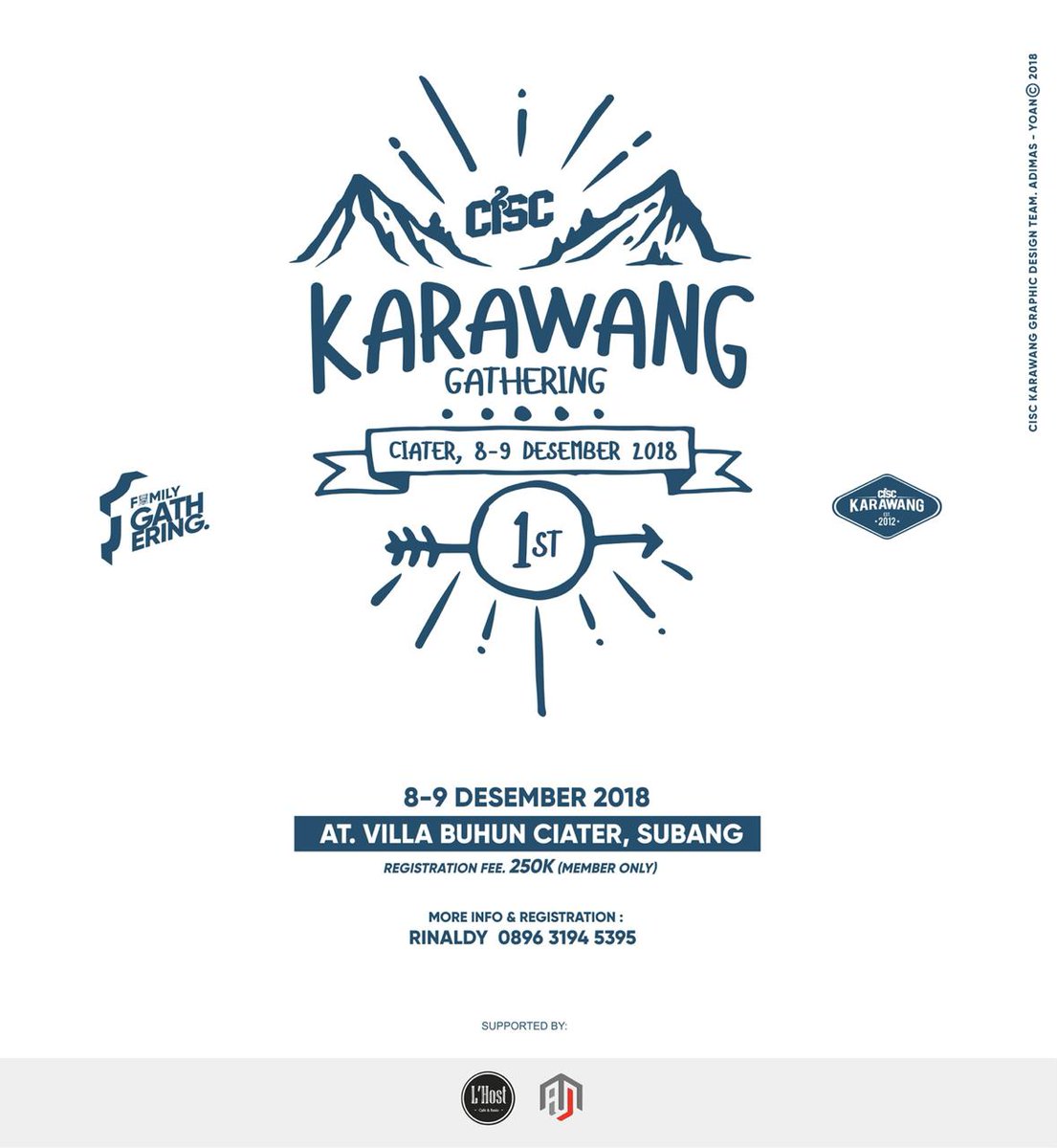 CISCkarawang's tweet photo. Dalam rangkaian acara Anniversary ke-6 CISCKarawang, dengan bangga mempersembahkan:
Gathering Wilayah pertama CISCKarawang
Pada 8-9 Desember 2018
Hanya Untuk Member Valid CISC
#CISCKRW #CISCKarawang #Gathering #FirstGathering #Anniversary6th #ThisIsCISC #ChelseaIndo #CISC https://t.co/YTvzYpbqsF