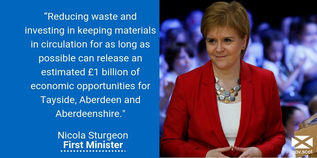 ScotGovFM's tweet image. FM @NicolaSturgeon has welcomed new reports which show the £1bn potential of the circular economy &amp;amp; announced £700k for businesses that are reusing and repurposing products ahead of speaking at today’s #CEHotspotScot 🏴󠁧󠁢󠁳󠁣󠁴󠁿 ⤵️
bit.ly/CEHotspotScot