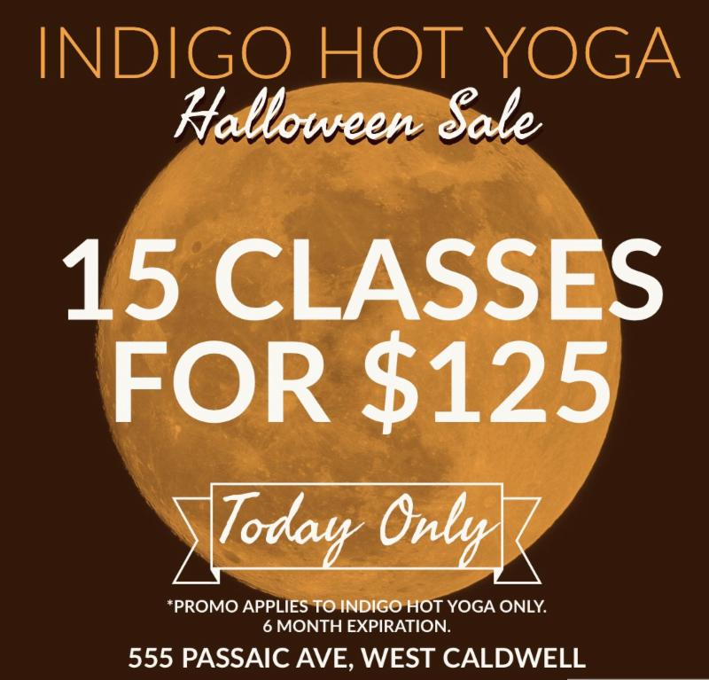 15 Indigo Hot Yoga classes for only $125! ON HALLOWEEN ONLY! This crazy treat is NOT a trick!!! conta.cc/2DczTSr