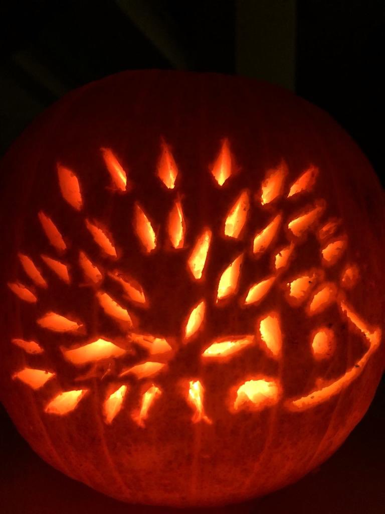 Hedgehog Pumpkin Stencil hedgehog-pumpkin-stencil