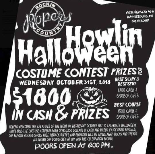 Ropers of Hattiesburg on Twitter "Ropers Halloween costume contest is