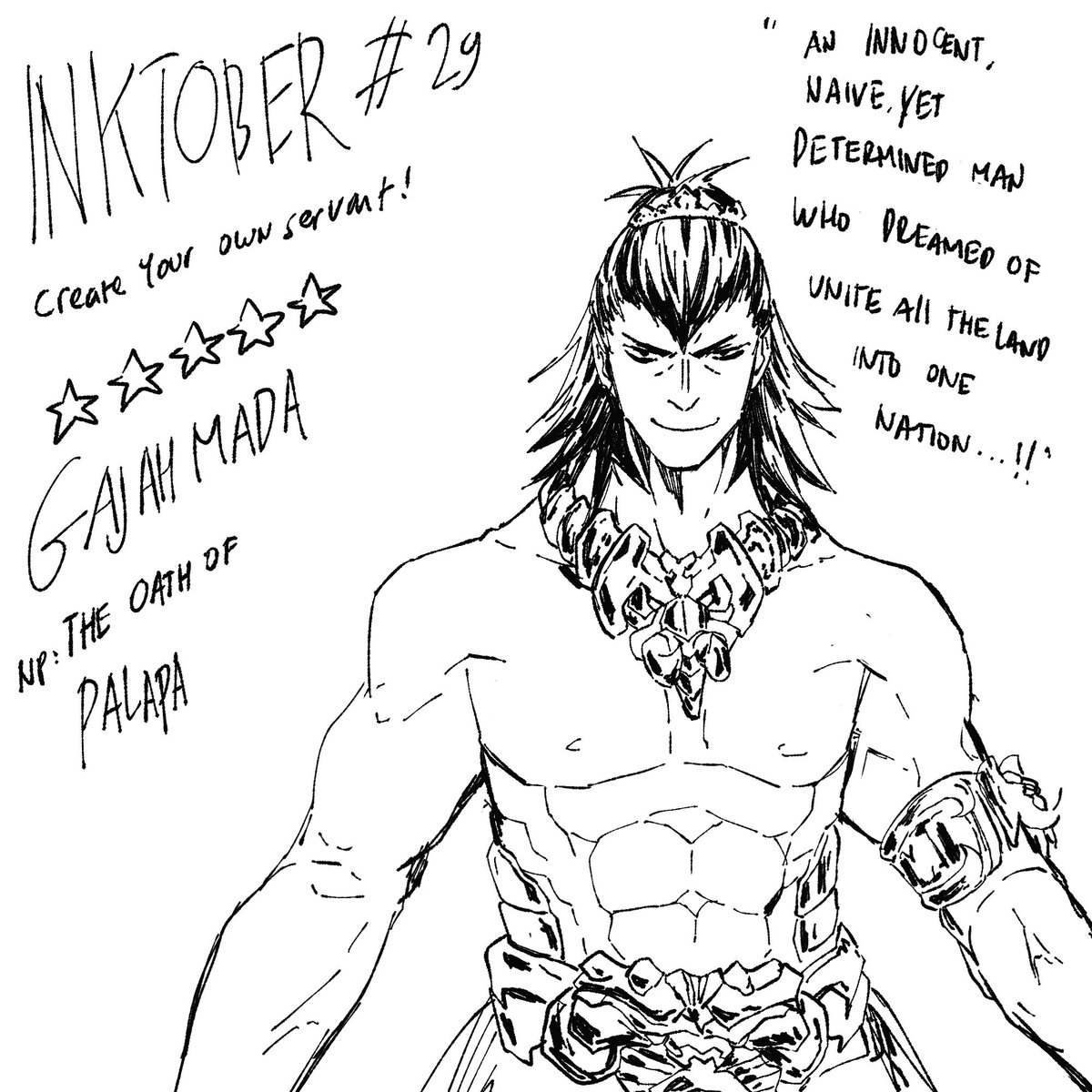 F A R E B A K E Pa Twitter Day 29 Create Own Servant I M In A Rush Mind The Proportion Tt Tt So I Just Can Make This Gajah Mada From Indonesia