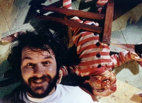 Happy birthday, Peter Jackson!

Seen here on the set of Braindead (1992). 