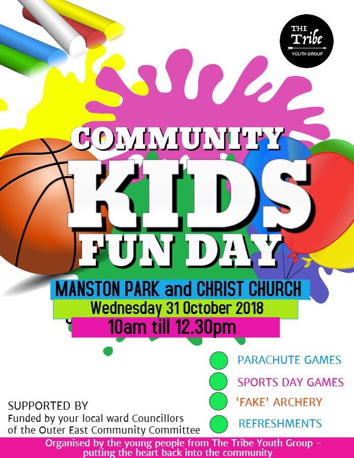 TheTribeYouthC's tweet photo. Today is the day. Brilliant #community funday organised by the #children themselves in #Manston park and Christ Church. #Crafts, #Games, #sportsday, #parachute games. #fun for the #family. Come and join us. #leeds #WestYorkshire #youngpeople https://t.co/494RES8HvN