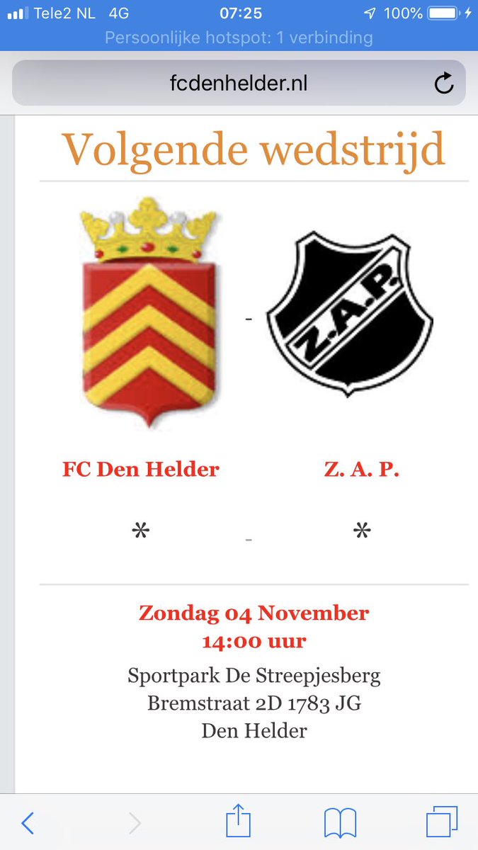 De derby komt eraan! <a href="/zapbreezand/">ZAP Voetbal</a> . Zondag om 14.00 uur op ons complex👌