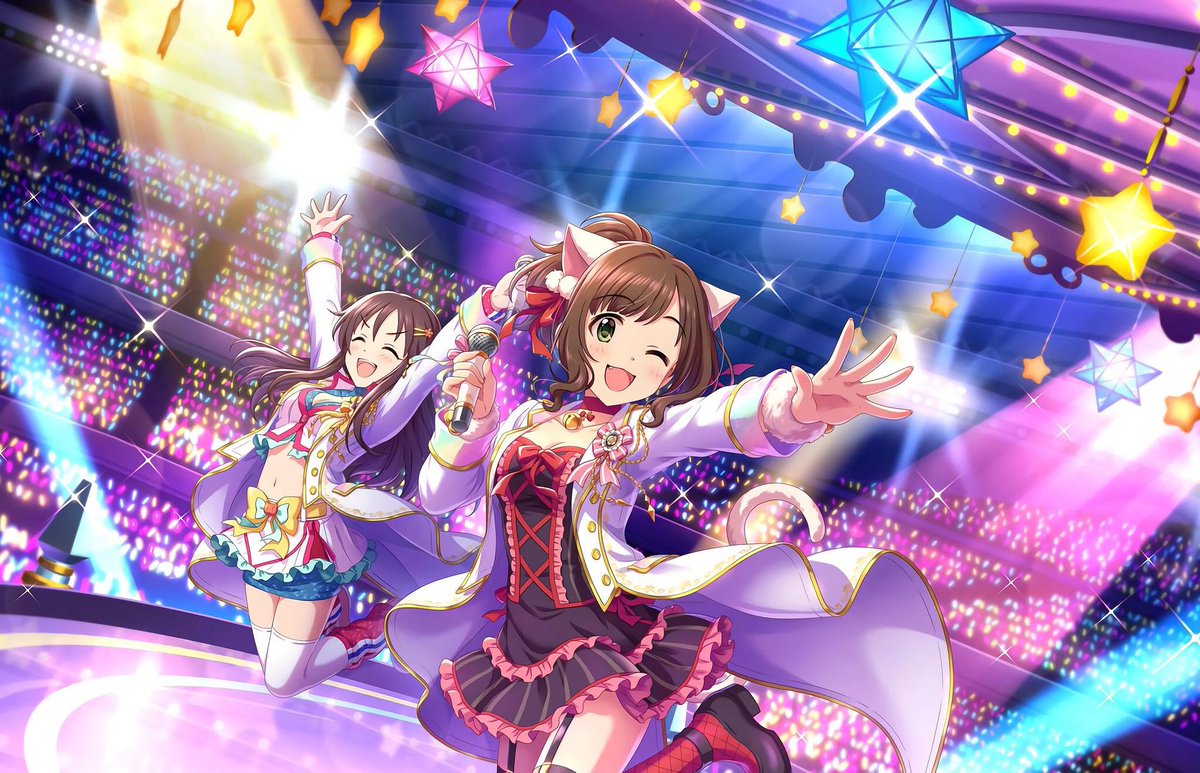 ha1uta's tweet photo. まってシンデレラ…
これ…みんなの衣装……【モバゲーで初めて実装されたSR】じゃん………

最高……
デレステだけの方々も知っていて欲しい！この衣装のモチーフ！彼女達の！！はじめてのハイレアなんです！！！！ https://t.co/xXBGkGuiTR