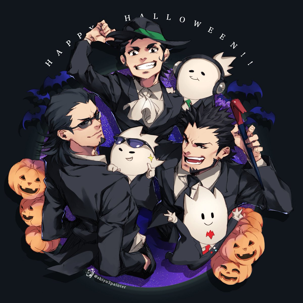 「お三方とゆるブロのスタイルをチェンジ!
Happy Halloween!? 」|志勇-shiyu-のイラスト