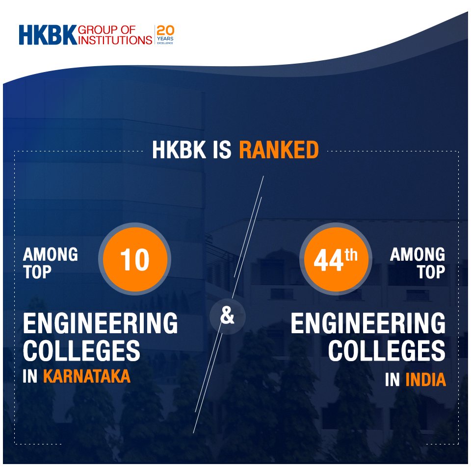 HKBK_Group's tweet photo. Did you know #HKBKCollege is ranked among-st the top #Engineering colleges in #India.
Pursue BE/B.Tech from #HKBK - https://t.co/enULHOJqm5 https://t.co/GwxKs0vr5h