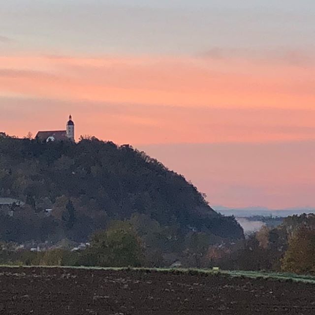 AStegbauer's tweet photo. Guten Morgen, Traumwetter, man kann sogar für Alpen sehen. Kommt aber dem Bild leider nicht so rüber. Einfach genial, wenn man am Morgen so etwas schönes sehen kann. Allerdings ist es auch sehr kalt.
#morgen #kalt #herbst #alpen #bogenberg #aussicht #mo… https://t.co/vi3PymPVez https://t.co/I974qsOYXV