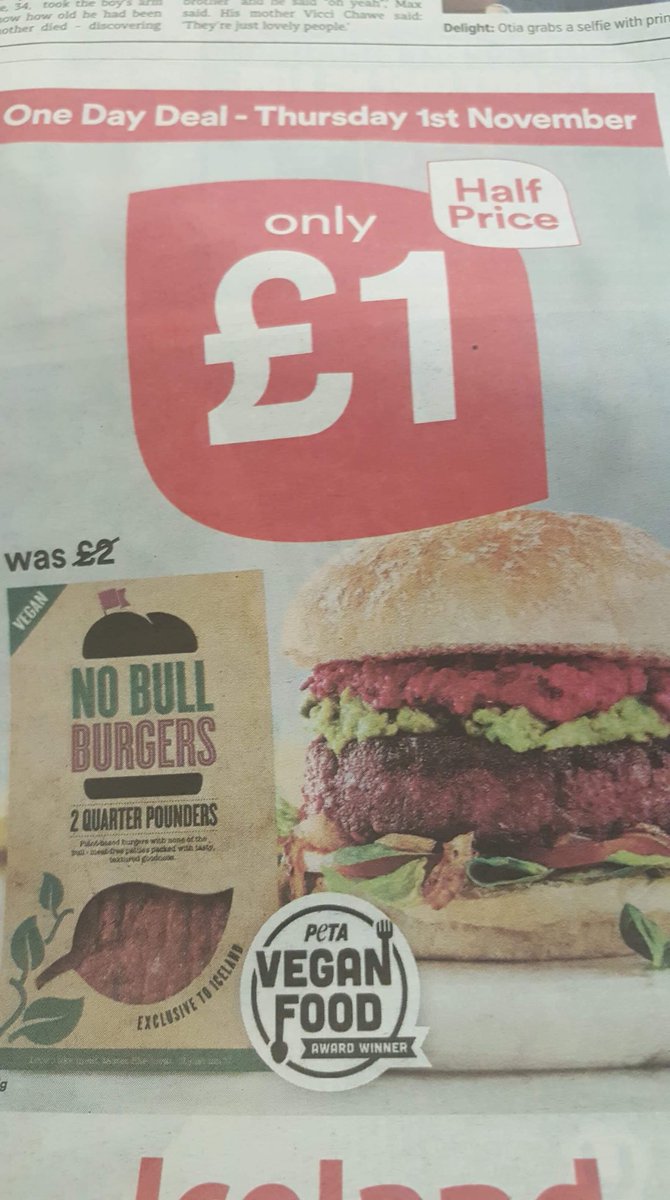For #WorldVeganDay tomorrow <a href="/IcelandFoods/">Iceland Foods ❄️</a> are selling their No Bull Burgers for just a quid. Go stock up! Here’s a list of some other products to look out for while you’re there:

veganwomble.co.uk/icelands-new-v…