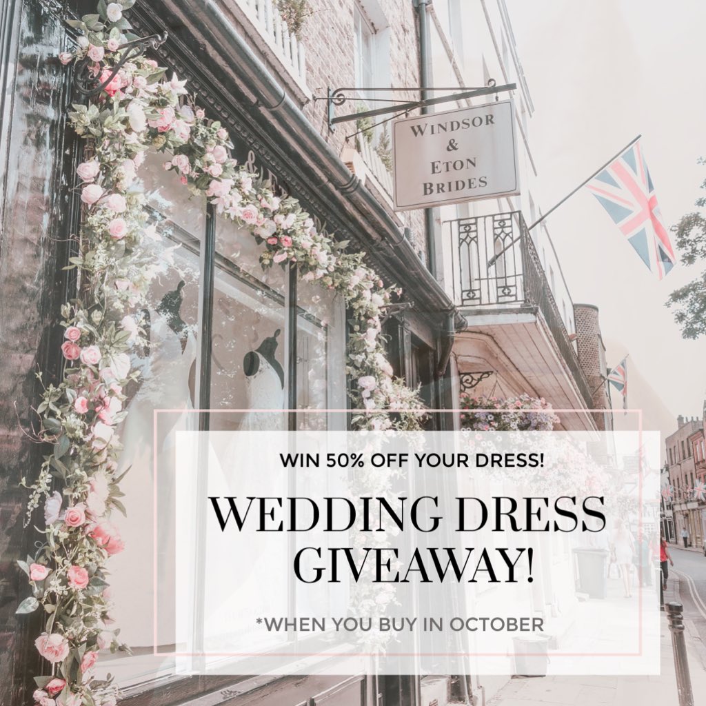 Webrides's tweet photo. Psst. Have you entered our giveaway to win the rest of your wedding dress deposit? 👰 Yes that’s right! 

Ends midnight 31st October 2018. Good luck! 🤞 

Entry info: https://t.co/mhddPSYuUX

#windsorandetonbrides #weddingday #weddingdress #giveaway https://t.co/abMvJk2pcQ