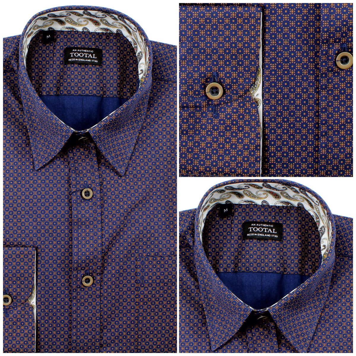 tootalscarves's tweet photo. NEW for AW18, the Tootal Navy Blue Geo Circle Print Shirt. A long sleeved cotton shirt, with under collar button to keep it dapper, single chest pocket, single button cuffs and bespoke buttons.
https://t.co/NT2xMhgenH
#TootalSince1799 https://t.co/N85nT8opwC