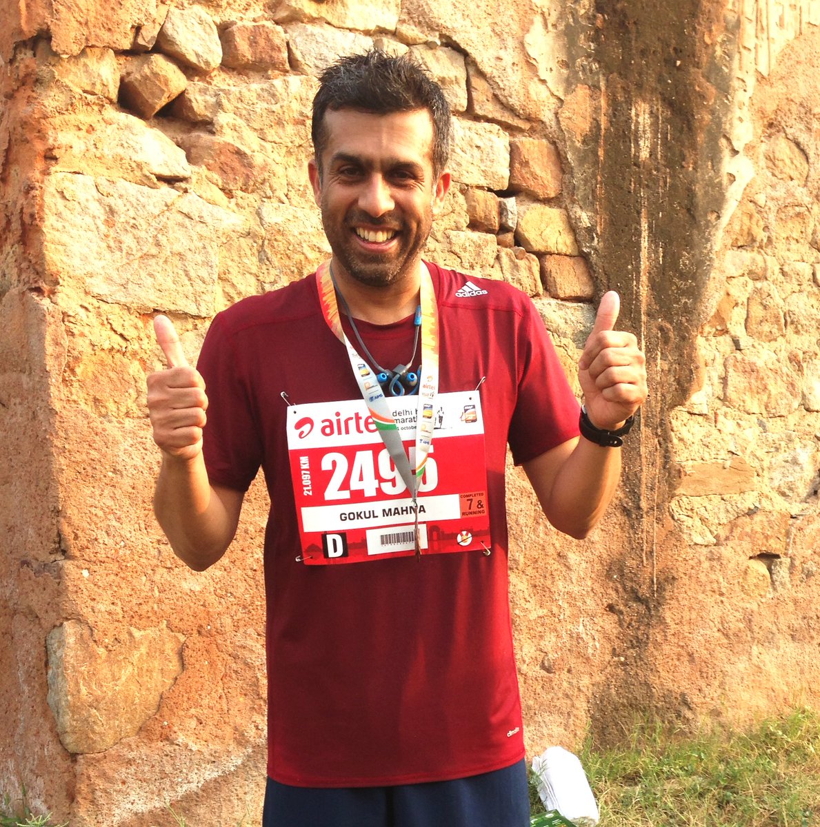 allinrunning's tweet photo. [RACER UPADTE]
Congratulations Gokul on completing another #HalfMarathon at the 2018 Airtel Delhi Half Marathon (@runadhm)! Gokul is now looking forward to training and improving further for the winters. Look forward to sharing the journey!
#ALLinRunning #RunALLin https://t.co/DLpPFGqfUe