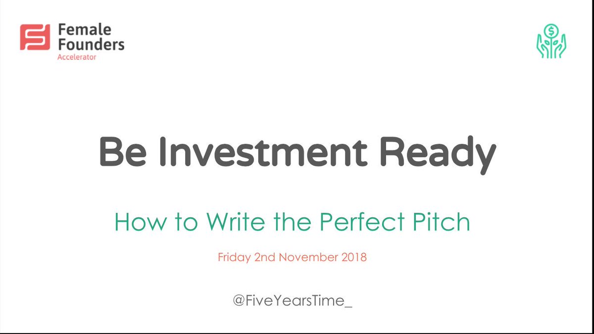 Really looking forward to our workshop with @HatchEnterprise on Friday with the #FemaleFounders accelerator programme, getting the cohort pitch ready! #pitching #investment #storytelling #investmentready