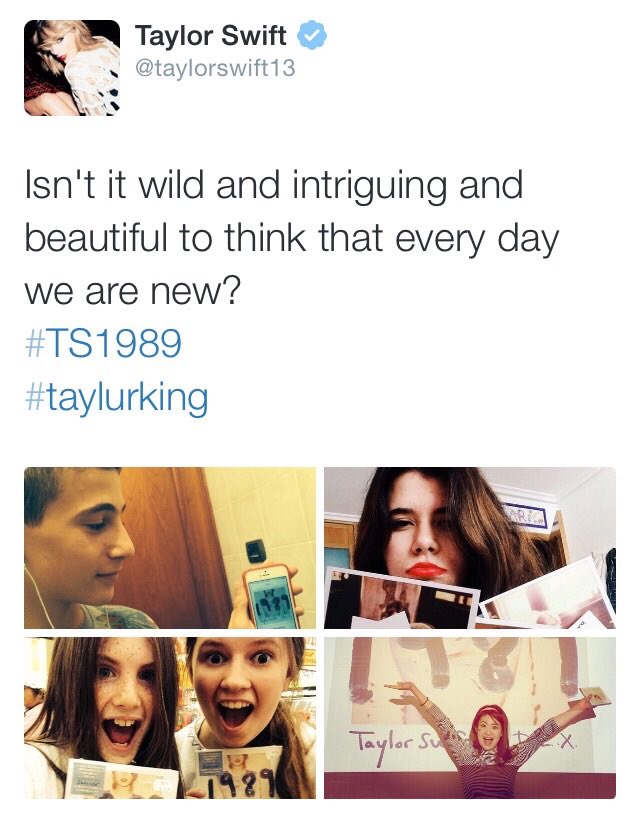 nanamiswift13's tweet photo. Taylor posted my face on twitter 4 years ago today ๐ญ๐๐ #4YearsOf1989 @taylornation13 https://t.co/pRJPRNa4Sq