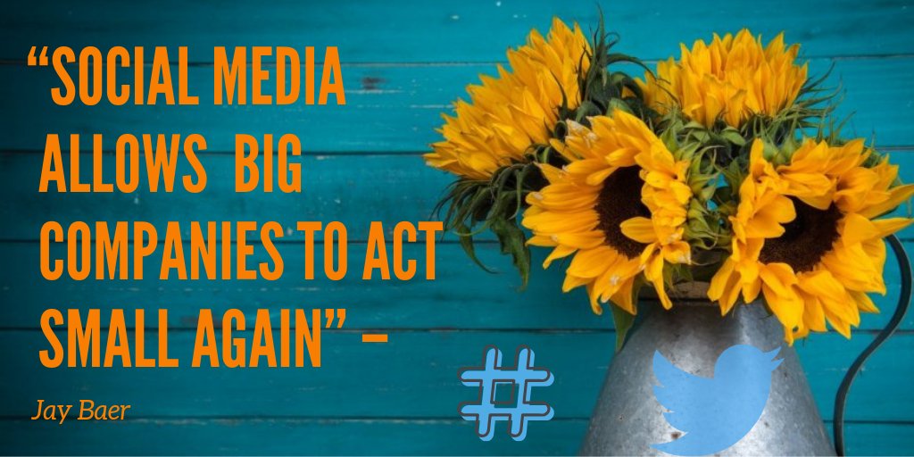 “Social media allows big companies to act small again”
@jaybaer
💛💛💛💛 http://bit.ly/fbfv1 💛💛💛💛
#newconceptsocialmanager
#smm @LinkedIn
#ThingsSaidBehindMyBack
#WednesdayWisdom
#HappyHalloween
#SurviveHalloweenIn4Words
#WorldCitiesDay
@Farah
#RBIvsGovt
#AasiaBibi