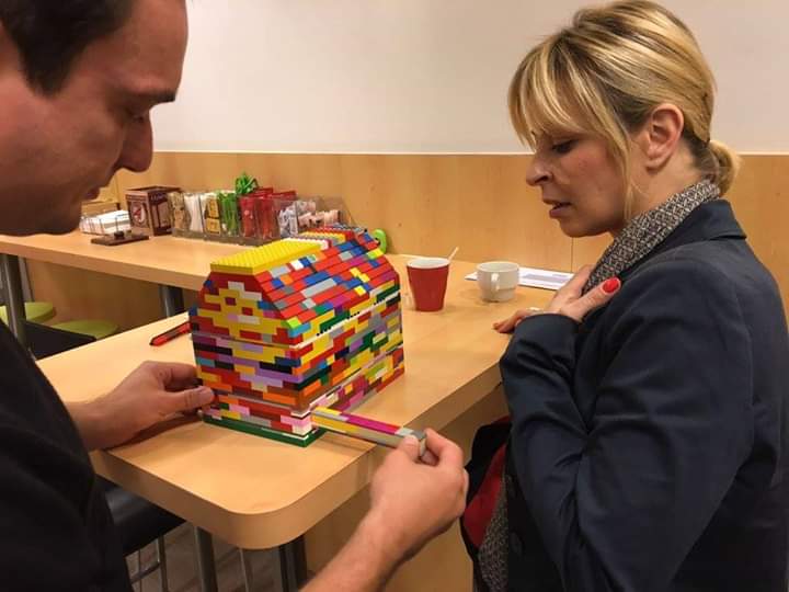 LivingwithLEGO's tweet photo. @LEGO_Group and it keeps going with our designs. This #Lego box made it's way to #Israel. Look at Dolores' bricktastic face when our chief #brickhead presented it. This one has a false bottom and compartments in the lid. https://t.co/rmEVEOy4nF
