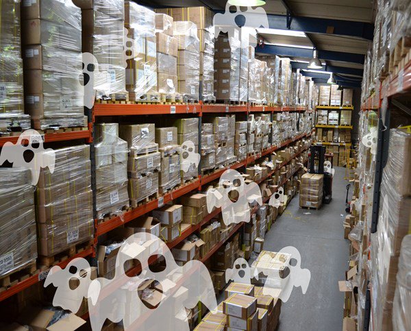 #HappyHalloween from Netshop! Our warehouse is feeling a bit #spooky today! Follow us, retweet this post, &amp; comment the number of ghosts in the warehouse to be in with a chance to #win a £20 Amazon Gift Card! #Competition ends at midnight tonight! #Halloween #HalloweenCompetition