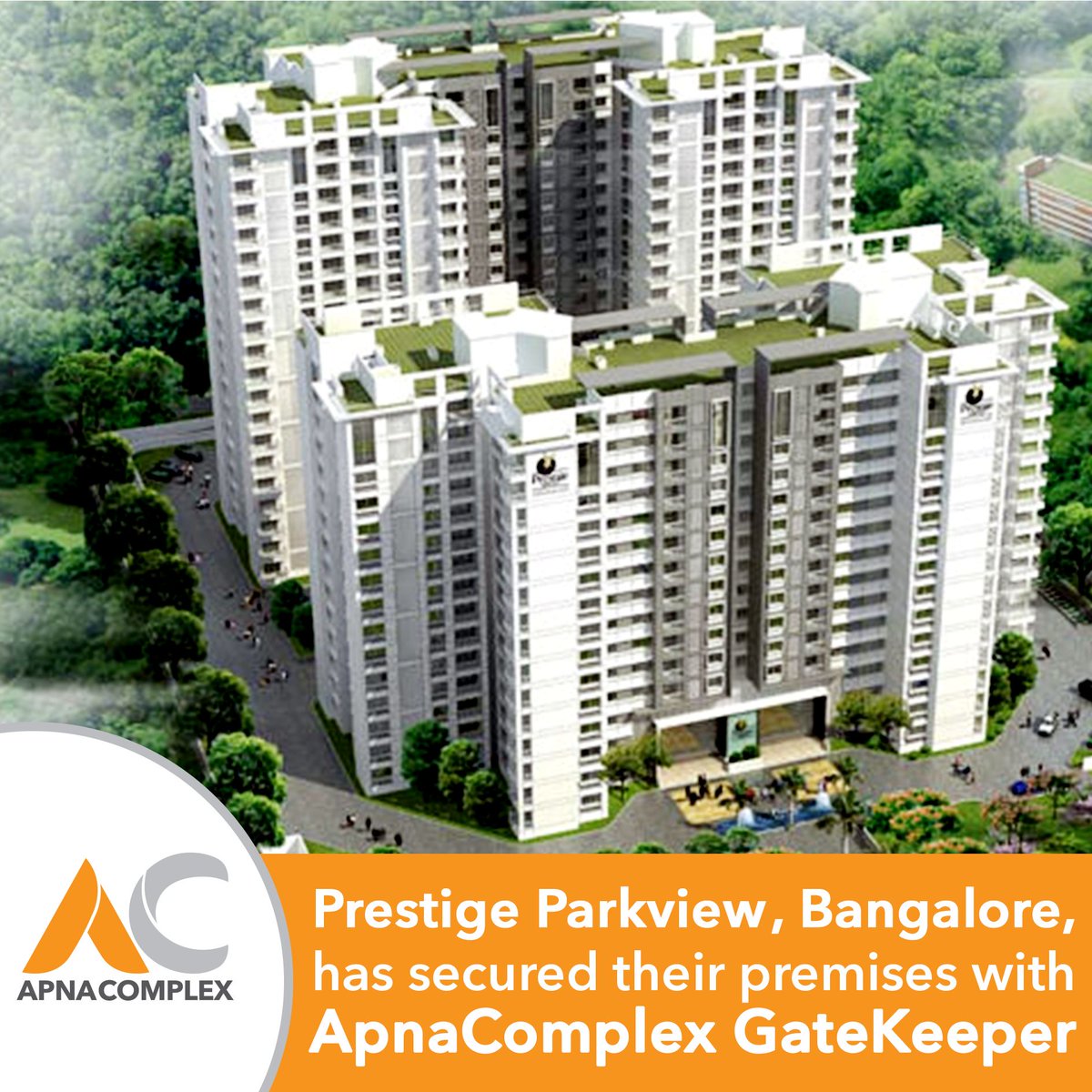 ApnaComplex's tweet photo. Prestige Parkview, Bangalore s live on #ApnaComplex #Gatekeeper. Gatekeeper has helped make life in Prestige Parkview convenient and its gates more secure.

#MakingSecurityConvenient #GateSecured #SecureCommunities #Apartments #Apartment #ApartmentLiving https://t.co/O0UsbHQTug