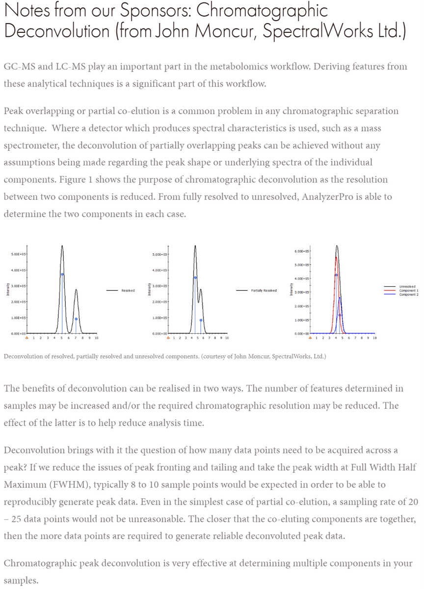 SpectralWorksUK's tweet photo. A very brief introduction to chromatographic deconvolution #AnalyzerPro #ScotMetNet https://t.co/MDvBj52T93