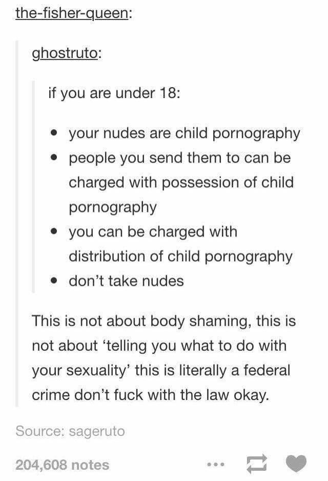 I’ve said it once and I’ll say it again DO NOT SEND NUDES OR ENGAGE IN SEXUAL ACTIVITY IF YOU ARE UNDER 18⚠️⚠️⚠️⚠️⚠️⚠️⚠️
