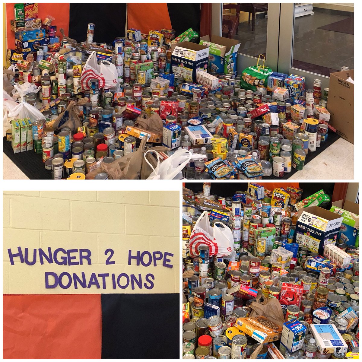TweetDCS_DCES's tweet photo. Wow! DCES Parents and Students showed Love and Kindness by Giving to Hunger 2 Hope! #TeamDCS #Hunger2Hope #community https://t.co/kaWUbNk2ll