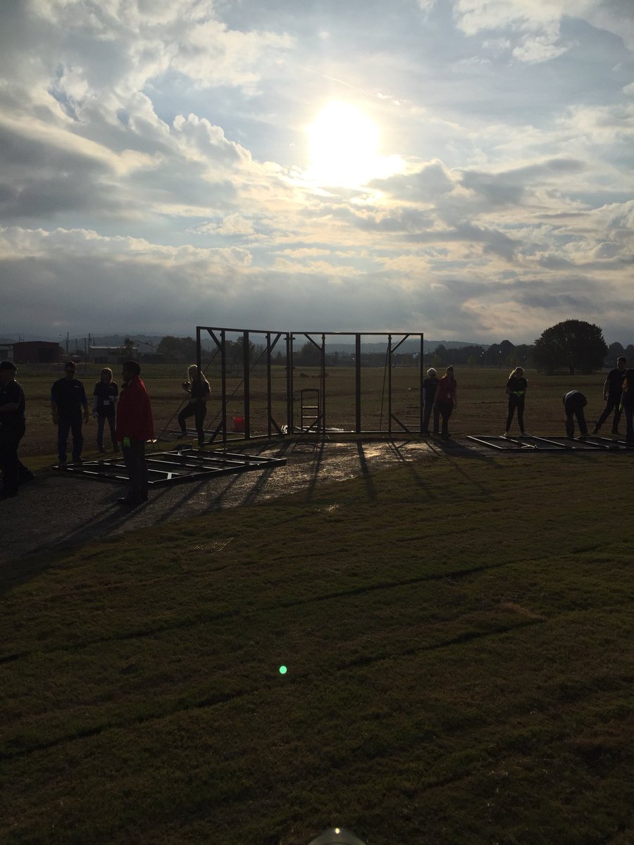 It’s a beautiful morning to set up The Wall That Heals! We are so honored to help assemble such a special monument.